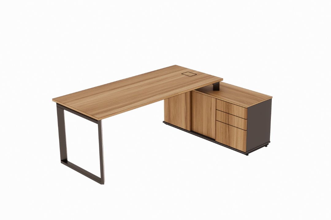 Mesa de escritório gerente com armário Level